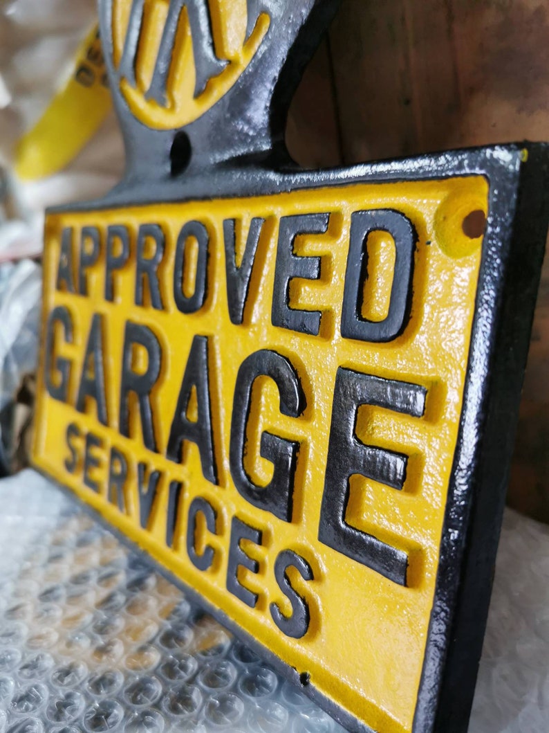 AA Approved Garage Sales Repro plaque cast Iron Etsy