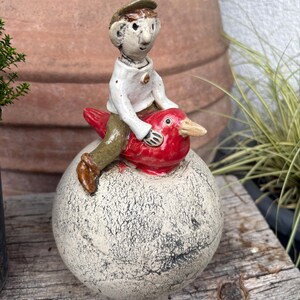 Rosenkugel, gartenkeramik frostfest,Keramik Handarbeit,Stabspitze,handgetöpfert,Unikat,