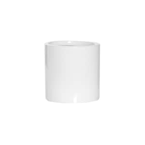 May include: White ceramic cylinder vase with a smooth, glossy finish.