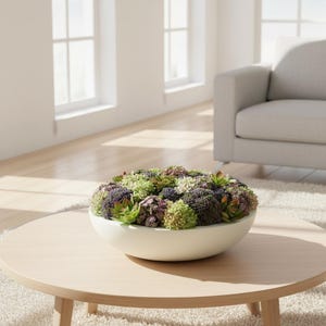 17" Outdoor Glossy White Round Fiberstone Planter