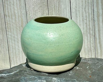 Handmade Ceramic Succulent Planter, Oceanic Themed Pottery Vase