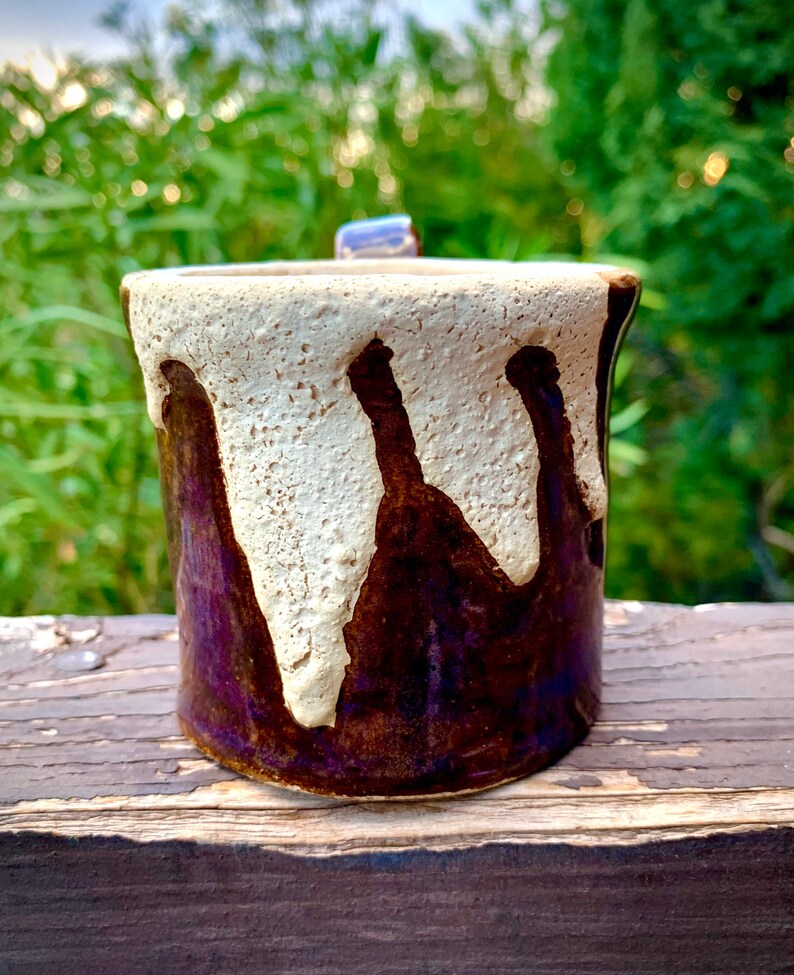 Stoneware Coffee Drip Mug / Pottery Handmade / One of a Kind / Ceramic