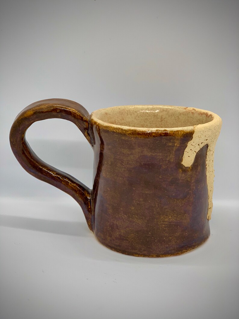 Stoneware Coffee Drip Mug / Pottery Handmade / One of a Kind / Ceramic