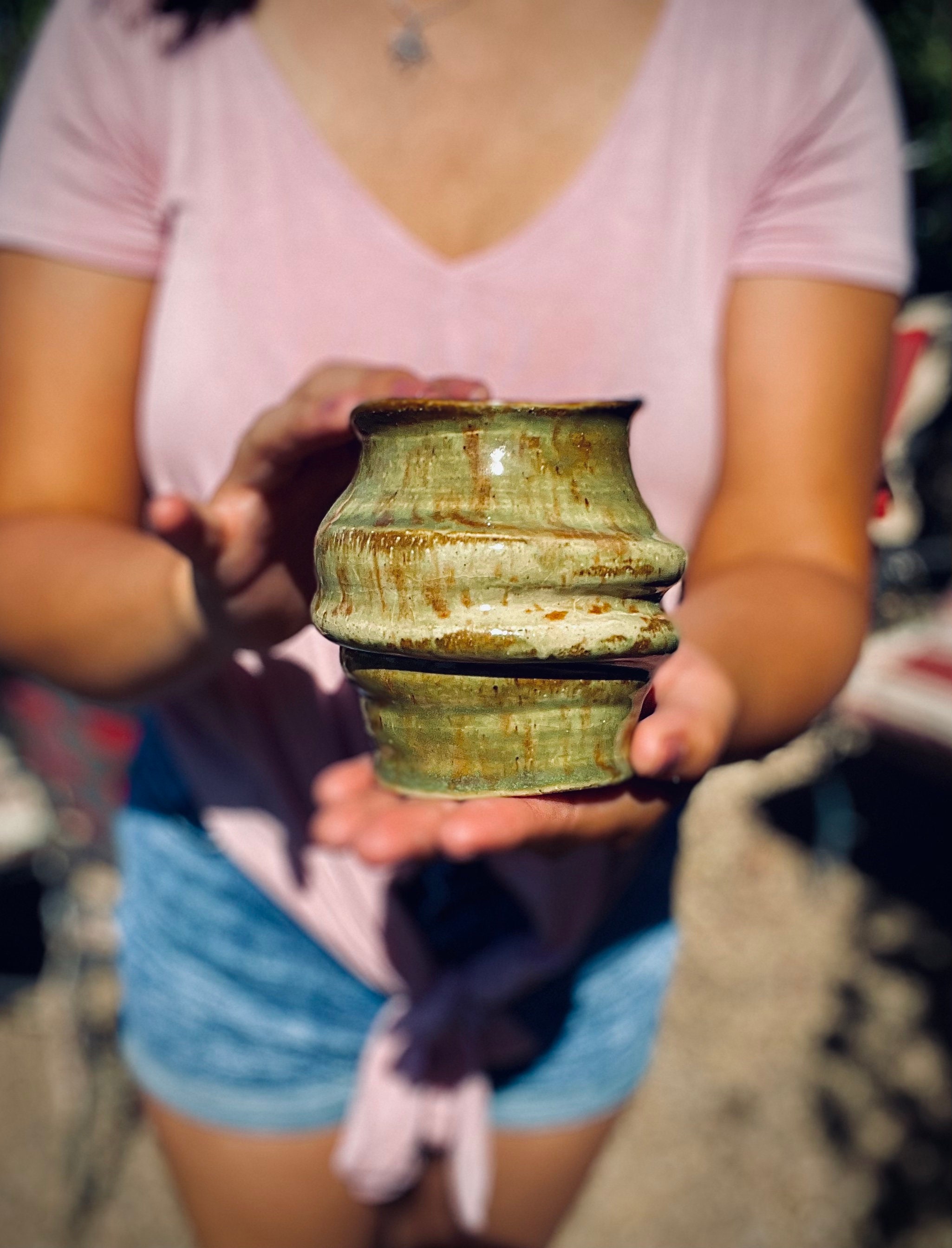 Ceramic Vase Handmade / Wheel Thrown Pottery / Fall Colors / Stoneware ...