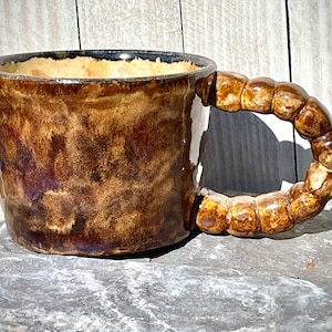 Handmade Earthy Stoneware Cappuccino Mug - Perfect Gift for Coffee Lovers