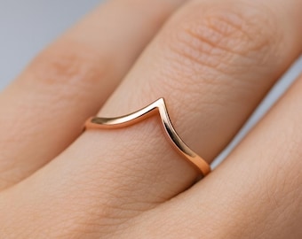 14k Curved Engagement Band | Real Gold Wedding Band | 1.6MM Curved Wedding Ring | 14k Gold Ring | Contour Bands | Stack Rings | Curve Bands