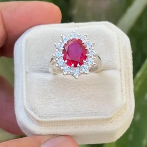 14K Gold Natural Ruby Ring / Genuine Ruby Ring Available in Gold, Rose Gold and White Gold / July Birthstone / Tiny Proposal Ring Jewelry