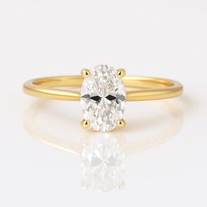 Oval Ring, CZ Ring, Versprechen Ring, Ehering, Verlobungsring, Jubiläumsring, Diamantring, Zirkonia Ring Goldring, Geschenk für Sie