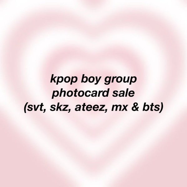 official kpop photocards (svt, skz, monsta x, ateez, bts)