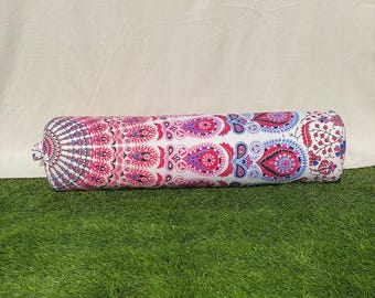 Handgemachte Mandala Yoga Tasche - Rosa Paisley Block Print Baumwollträger