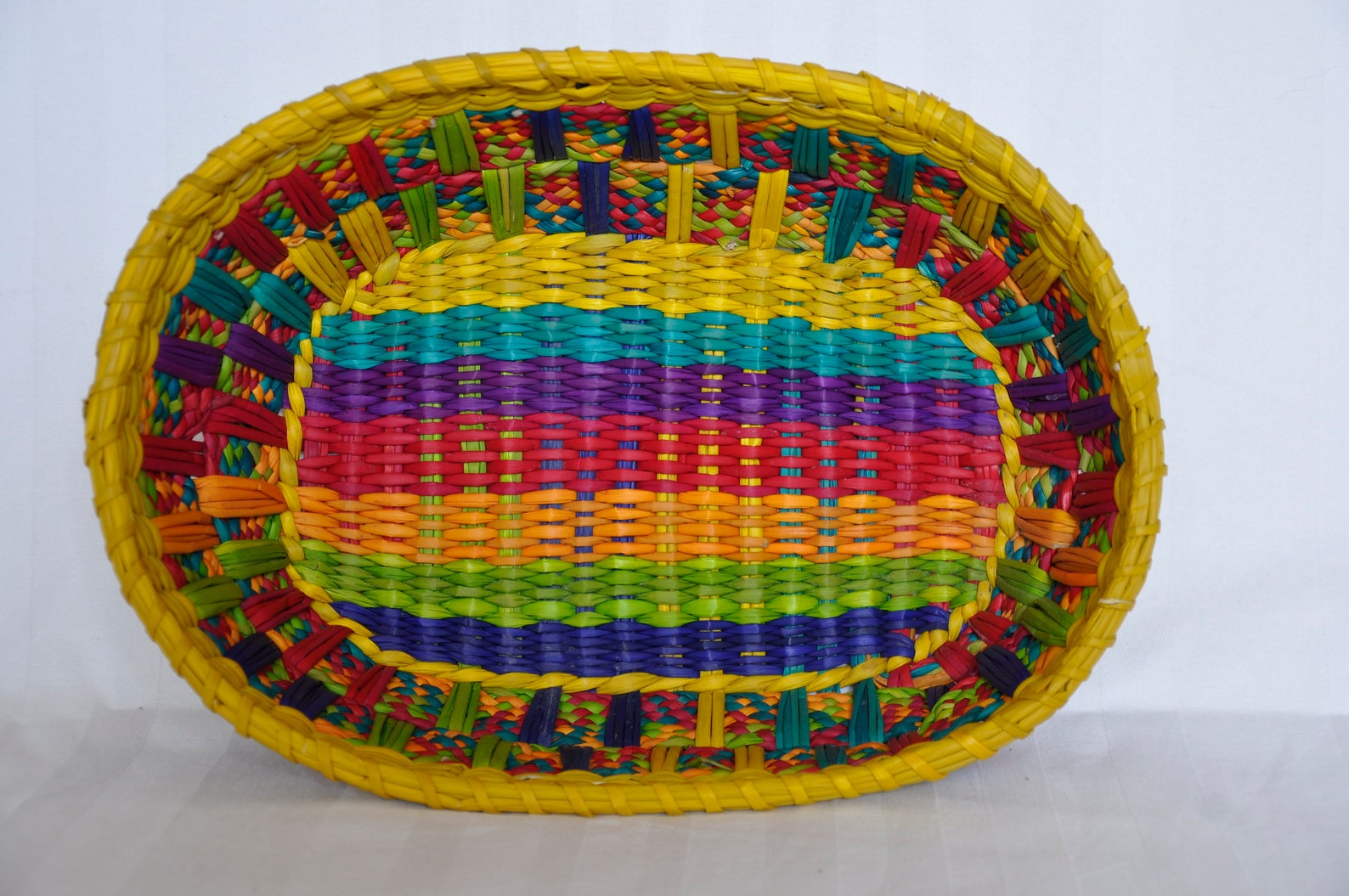 Oval Fruit Bowl / Handmade Basket / Peruvian Artisans / 100 Etsy