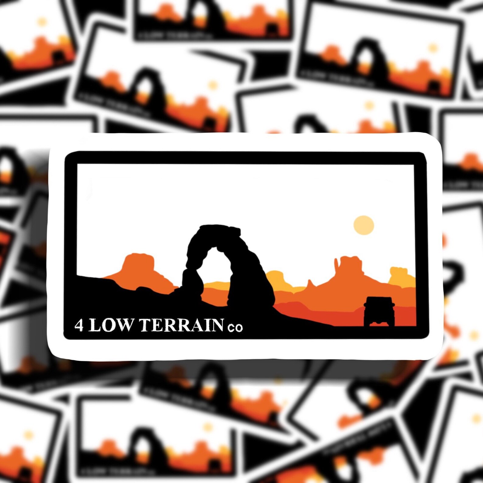 Moab. Jeep. Offroad. 4L Terrain Moab Scene. Vinyl Sticker Etsy