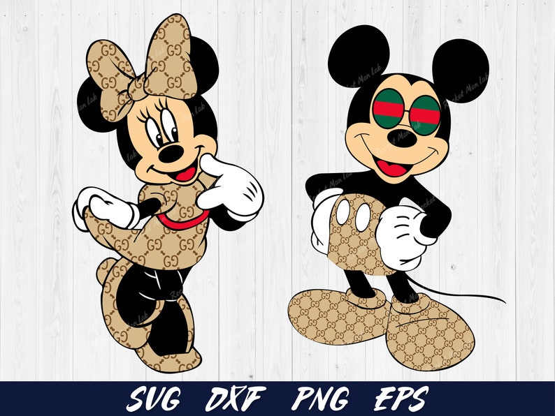 Mickey mouse svg Minnie mouse svg Disney svg Gucci brand ...