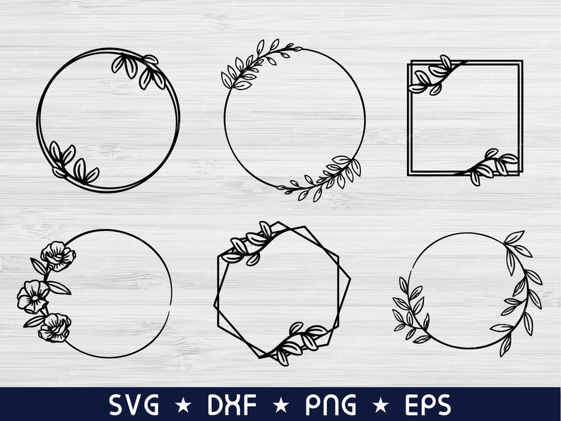 Download Floral Wreath Svg Bundle Circle Monogram Svg Monogram Frame Svg Floral Frame Svg Circle Border Svg Cricut Svg Cut Files Glowforge Svg Clip Art Art Collectibles Wearefunnel Com