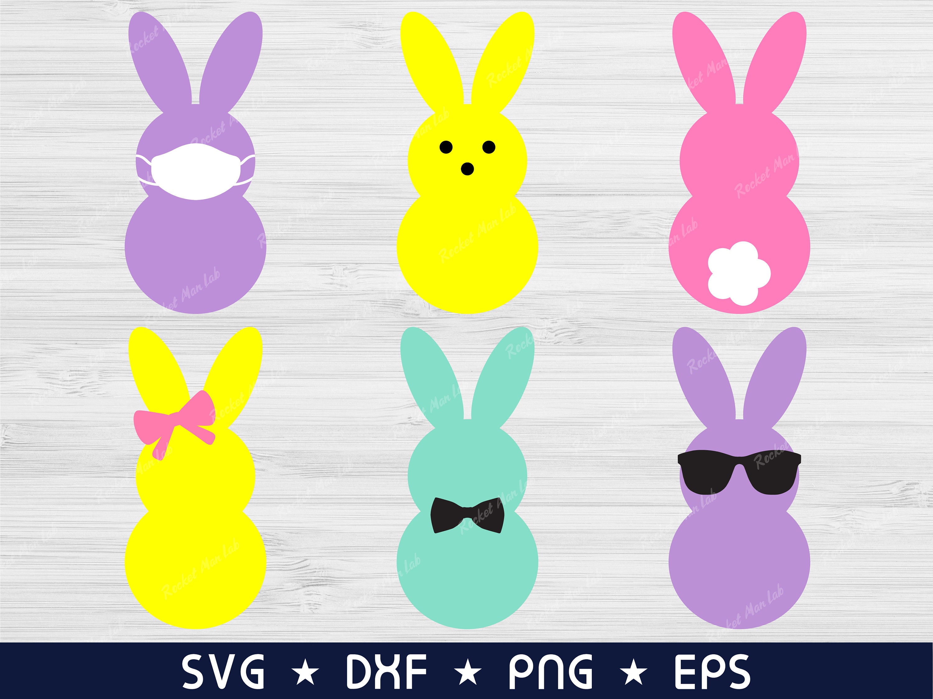 Peeps svg Easter bunny svg Marshmallow peep svg png cut files | Etsy