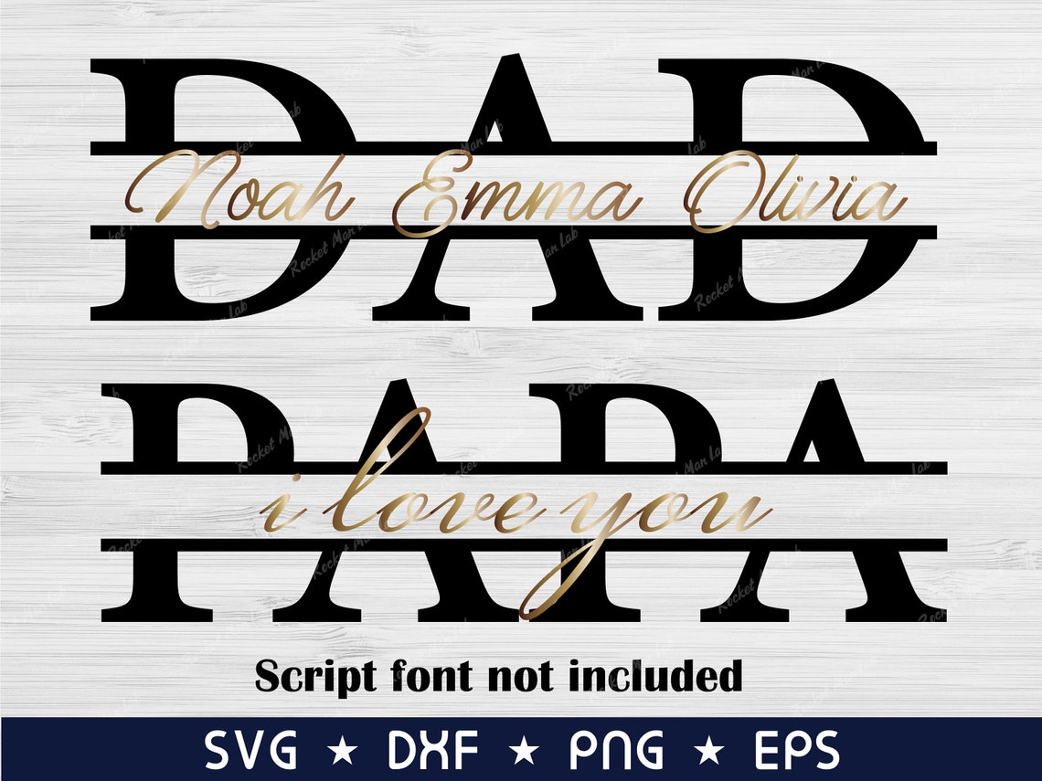 Download Dad svg Papa svg Split monogram svg png Fathers day svg | Etsy