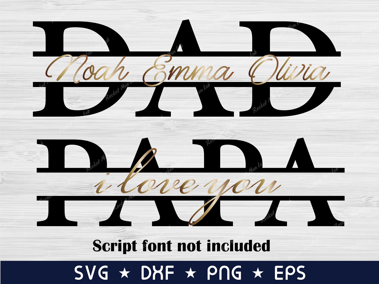 Download Dad svg Papa svg Split monogram svg png Fathers day svg | Etsy