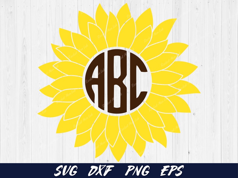 Sunflower Svg Monogram Frame Svg Sunflower Clipart Sunshine Png Floral Svg Sunflower Shirt Svg Cup Svg Flower Svg Files For Cricut Clip Art Art Collectibles