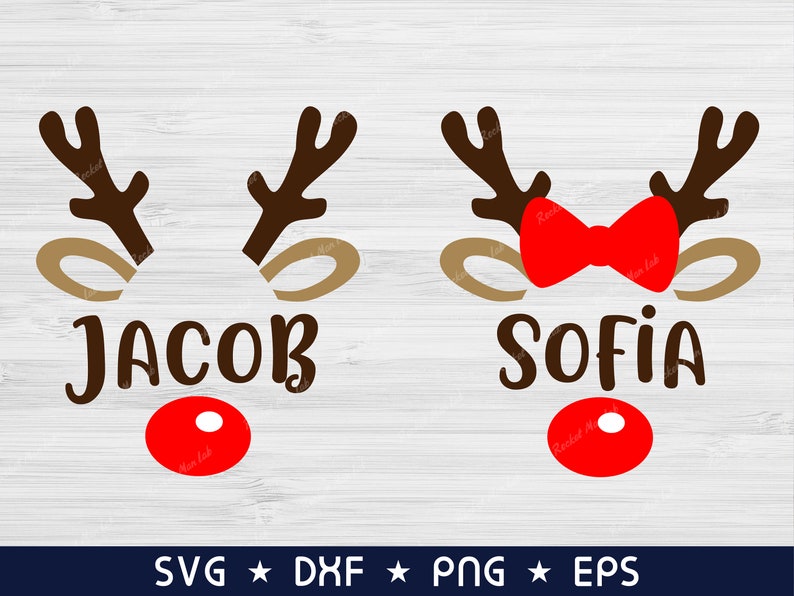 Download Reindeer names svg Cute deer svg Reindeer monogram png ...