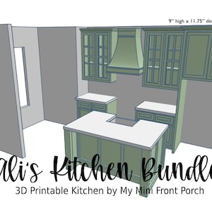 STL-Datei, Puppenhaus-Miniatur, Alison Kitchen Bundle, 3D-Objekte