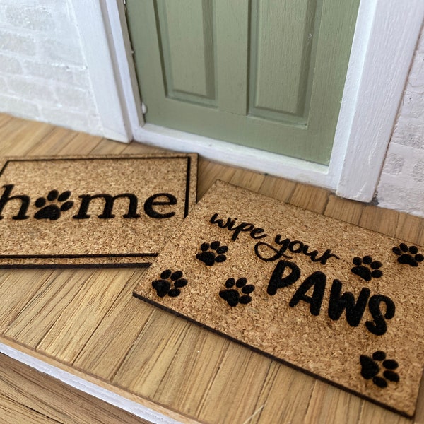 Dollhouse Miniatures pet doormat, insert for lattice mat