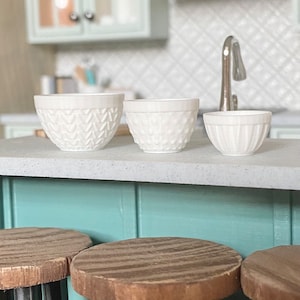 Dollhouse Miniature mixing bowls