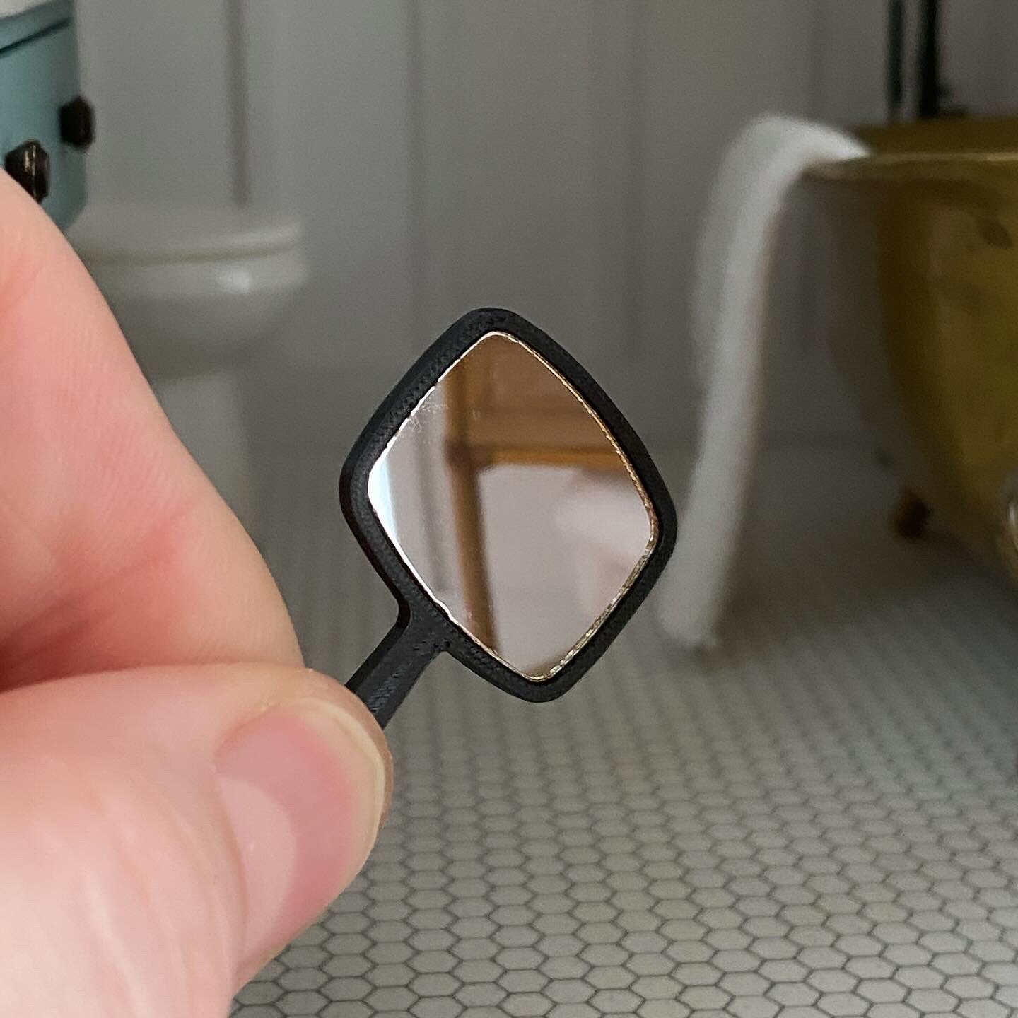 Dollhouse Miniature hand mirror