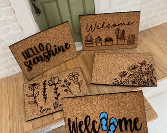 Dollhouse Miniatures doormat, insert for lattice doormat, spring/summer