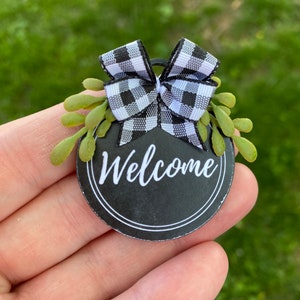 Dollhouse Miniature Welcome Door Hanger