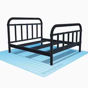 STL Datei, Puppenhaus Miniatur Bett, 3D Objekt