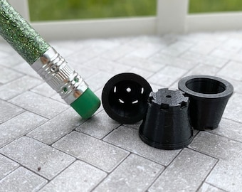 Dollhouse Miniatures small round greenhouse pots