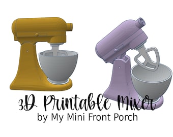 STL-bestand, poppenhuisminiatuur Kitchen Mixer, 3D-object