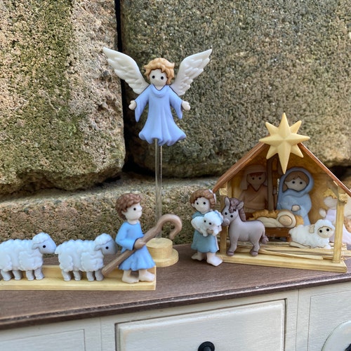 Dollhouse Miniature Nativity Christmas Manger Scene Etsy
