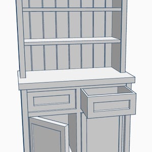 STL-Datei, Hutch, Puppenhausminiatur, 3D-Objekte