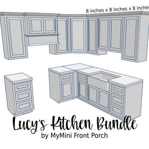 STL-Datei, Puppenhausminiatur, Lucy's Kitchen Bundle, 3D Objekte