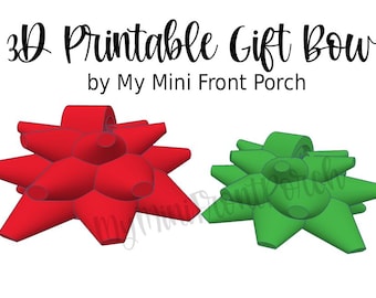 Archivo STL, lazo de regalo en miniatura para casa de muñecas, objetos 3D