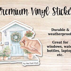 Sticker, dollhouse porch, vinyl sticker for miniaturist, dollhouse miniatures