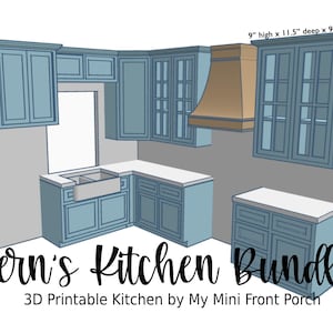 STL-Datei, Puppenhaus-Miniatur, Vern's Kitchen Bundle, 3D Objekte, Vermont