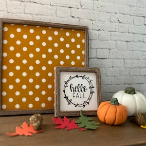 Dollhouse Miniatures “Hello Fall” sign
