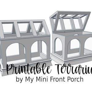 STL file, dollhouse miniature terrarium, 3D object