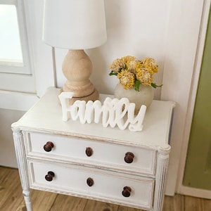 Dollhouse Miniature “family” sign