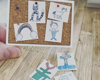 Dollhouse Miniature Pin Board