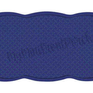Puede incluir: Una bandeja rectangular azul marino con un patr&oacute;n de placa de diamante. La bandeja tiene un borde ondulado y dos asas. La bandeja est&aacute; dise&ntilde;ada para contener objetos.