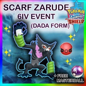 ZARUDE Dada Scarf Form 6IV EVENT Mythical // Pokemon Sword and