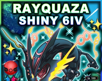 Shiny Rayquaza 6IV Pokemon X/Y OR/AS S/M Us/um Sword/shield 