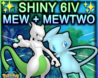 Shiny 6IV Mew Non-shiny 6IV Mew Shiny 6IV Mewtwo Pokemon 
