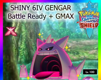 Pokemon Sword And Shield Shiny Gmax 6iv Gengar Ready For Etsy Hong Kong