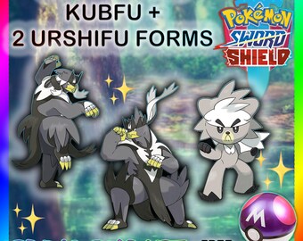 Pokemon Sword And Shield Kubfu 2 Gmax Urshifu Forms Etsy Hong Kong