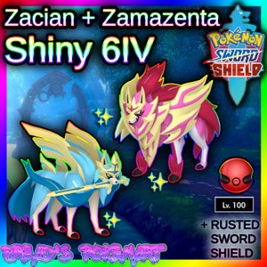Shiny 6IV Zacian and Zamazenta GameStop Event Pokemon Bundle for Sword,  Shield, Scarlet, and Violet - elymbmx
