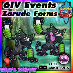 6IV Zarude Dada or Coco Movie Event Pokemon Sword and Shield